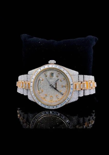 CE  Automatic Watch Dial Moissanite Iced Out Hip Hop Bust Down Watch  Studded Movement Watch Fully Iced out Watch CE_R1036
